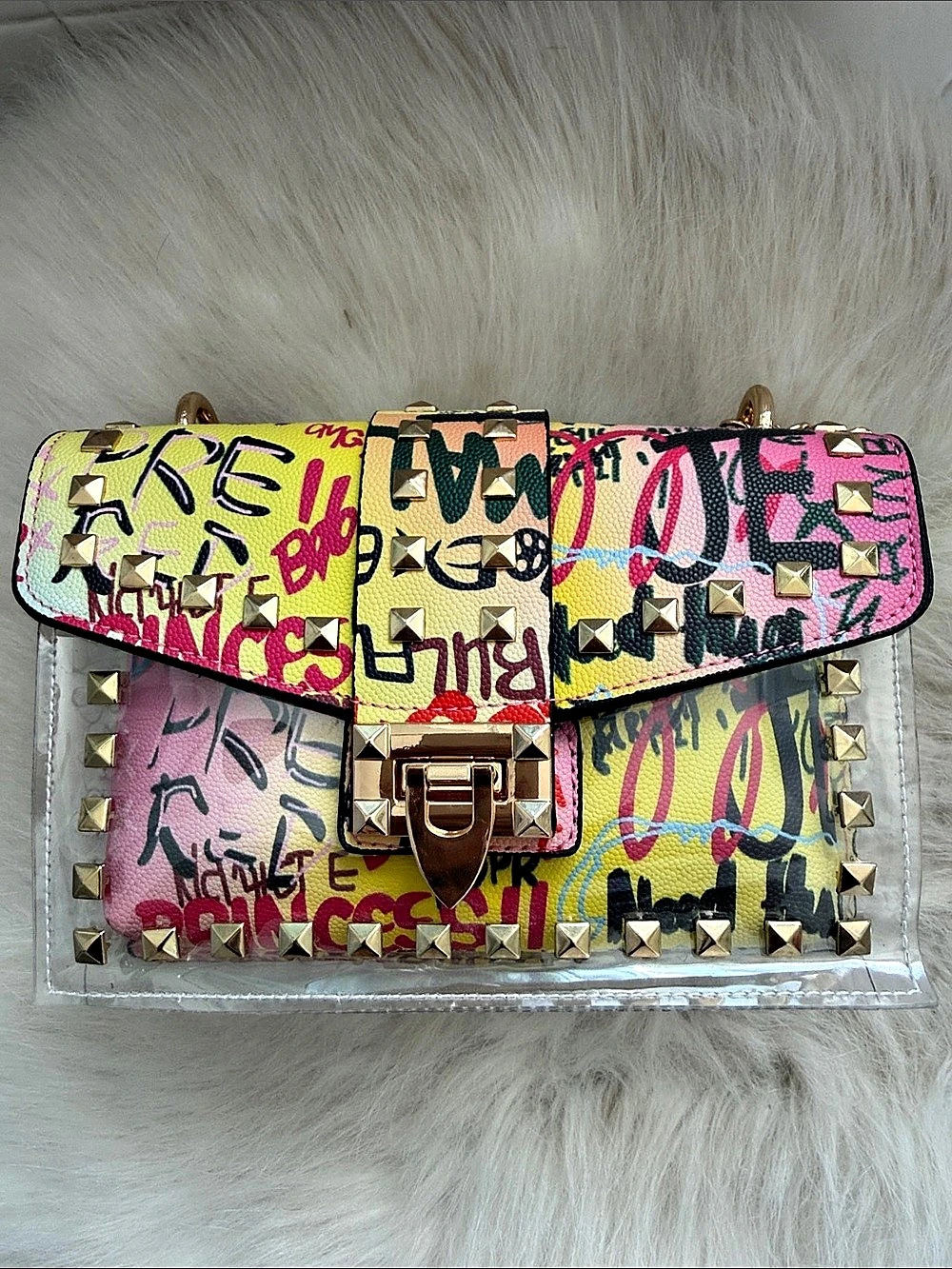 Multicolor Studded Crossbody Bag Like New